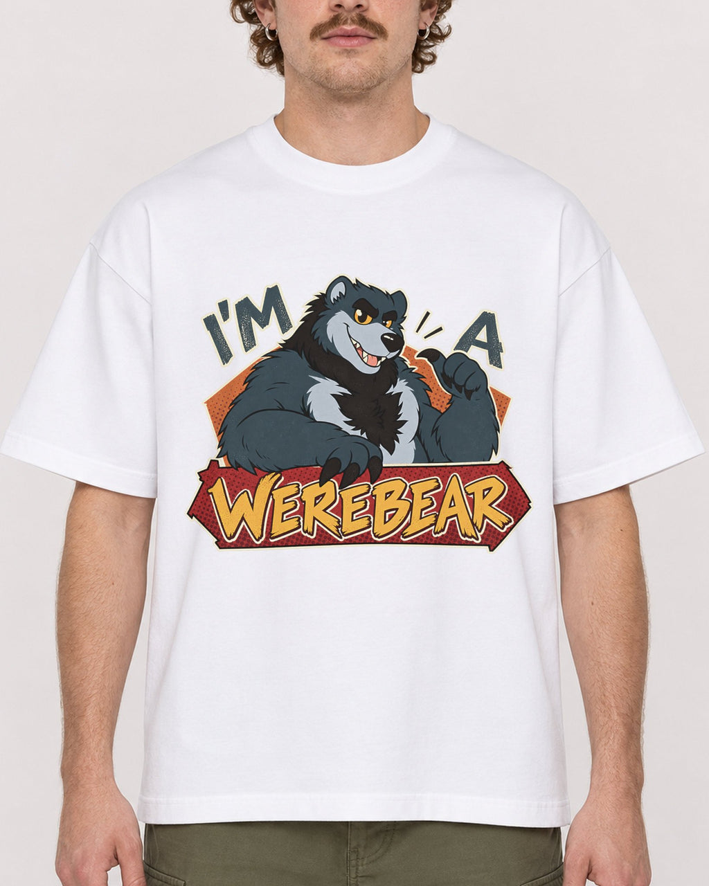 Mockup Boxy Heavyweight Tee White male close-up 09