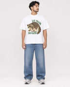 Mockup Boxy Heavyweight Tee White male full-body 02