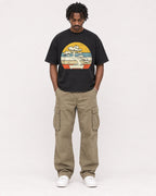 Mockup Boxy Heavyweight Tee Black male full-body 04