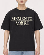 Mockup Boxy Heavyweight Tee Black male close-up 01