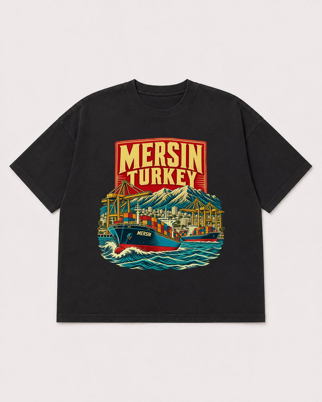 Mockup Boxy Heavyweight Tee Black product