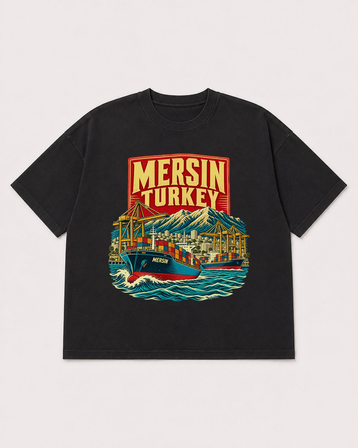 Mockup Boxy Heavyweight Tee Black product
