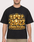 Mockup Boxy Heavyweight Tee Black male close-up 08