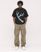 Mockup Boxy Heavyweight Tee Black male full-body 04