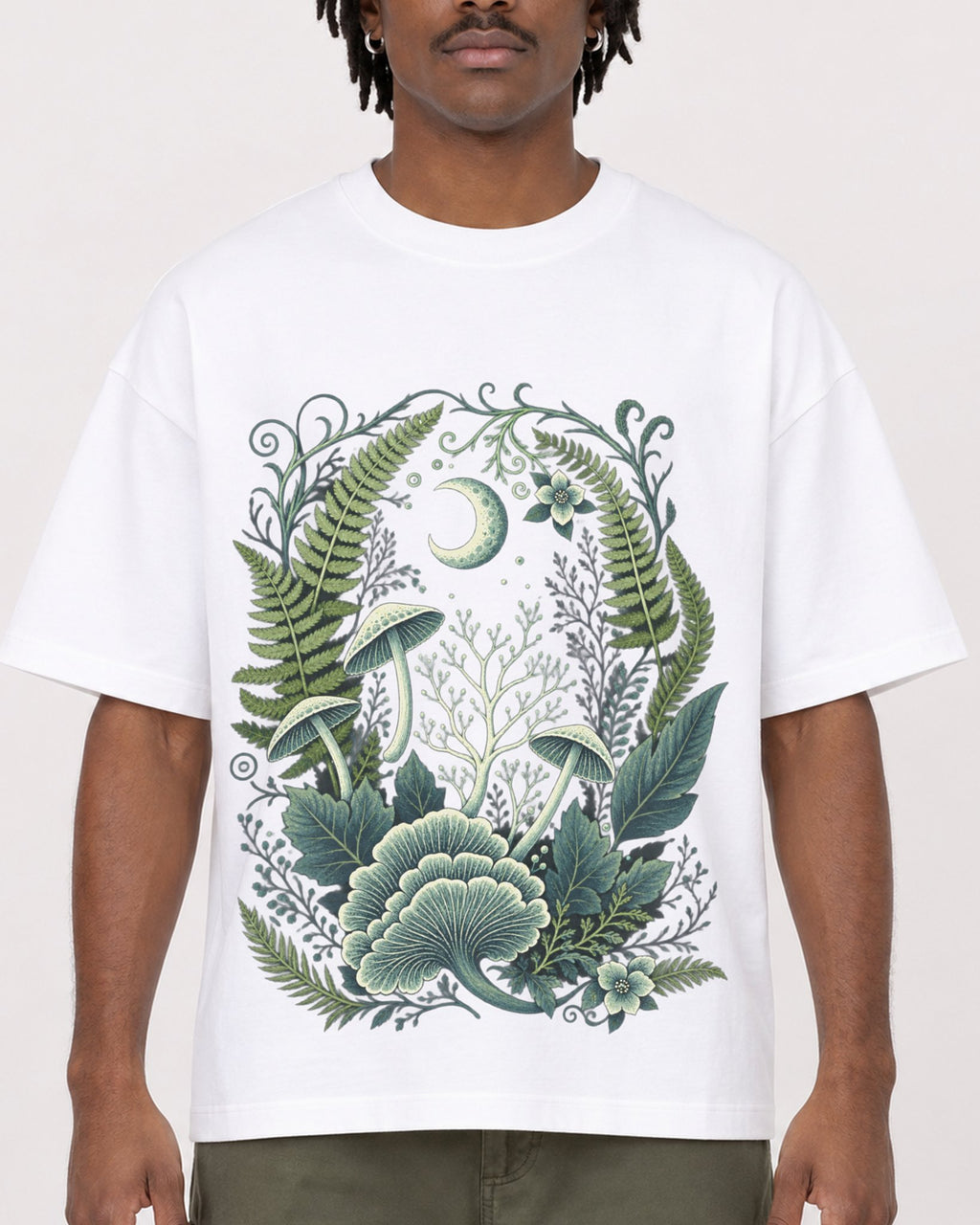 Mockup Boxy Heavyweight Tee White male close-up 04