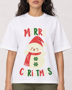 Mockup Boxy Heavyweight Tee White female close-up 07