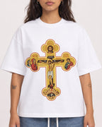 Mockup Boxy Heavyweight Tee White female close-up 06
