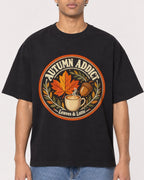 Mockup Boxy Heavyweight Tee Black male close-up 10