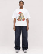 Mockup Boxy Heavyweight Tee White female full-body 34