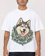 Mockup Boxy Heavyweight Tee White male close-up 06