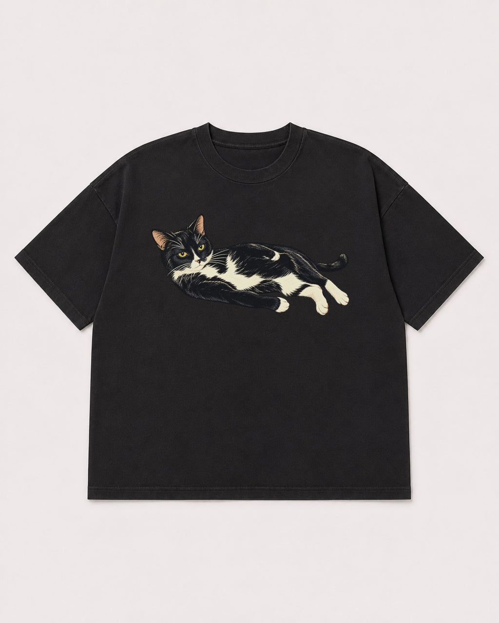 Mockup Boxy Heavyweight Tee Black product