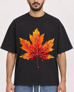 Mockup Boxy Heavyweight Tee Black male close-up 07