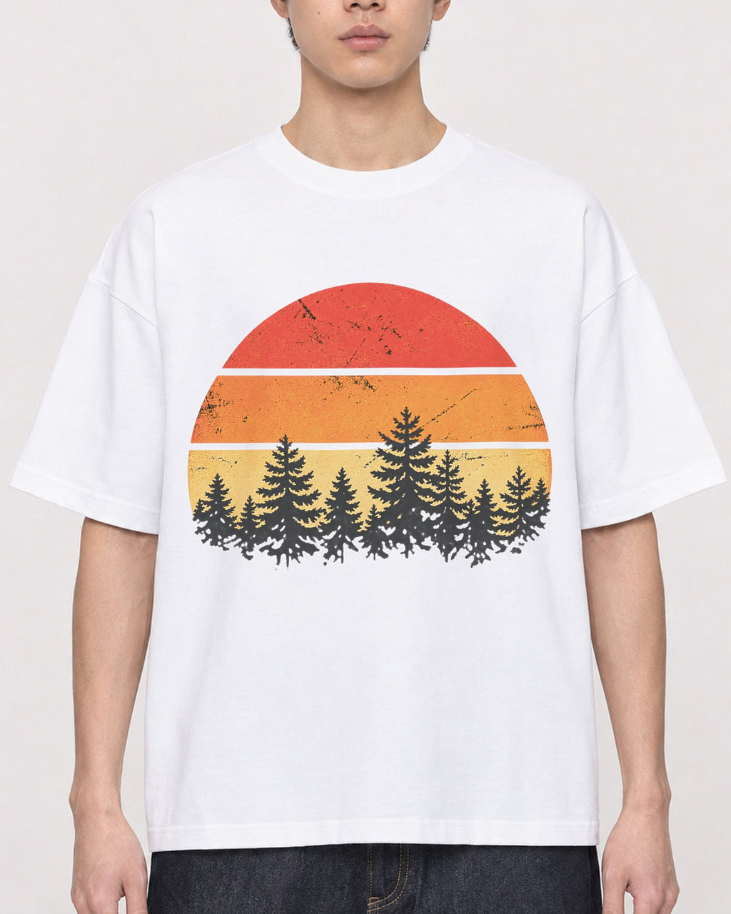 Mockup Boxy Heavyweight Tee White male close-up 01