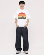 Mockup Boxy Heavyweight Tee White male full-body 01