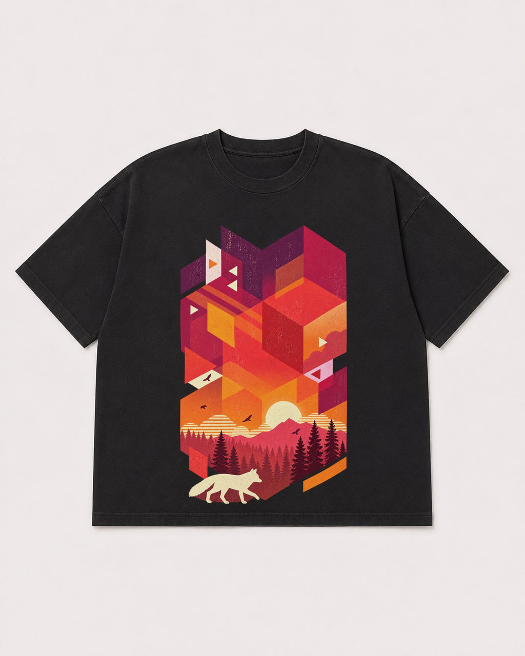 Mockup Boxy Heavyweight Tee Black product