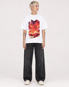 Mockup Boxy Heavyweight Tee White female full-body 48