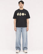 Mockup Boxy Heavyweight Tee Black male full-body 13