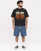 Mockup Boxy Heavyweight Tee Black male full-body 07