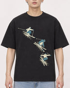 Mockup Boxy Heavyweight Tee Black male close-up 01