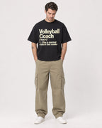 Mockup Boxy Heavyweight Tee Black male full-body 48
