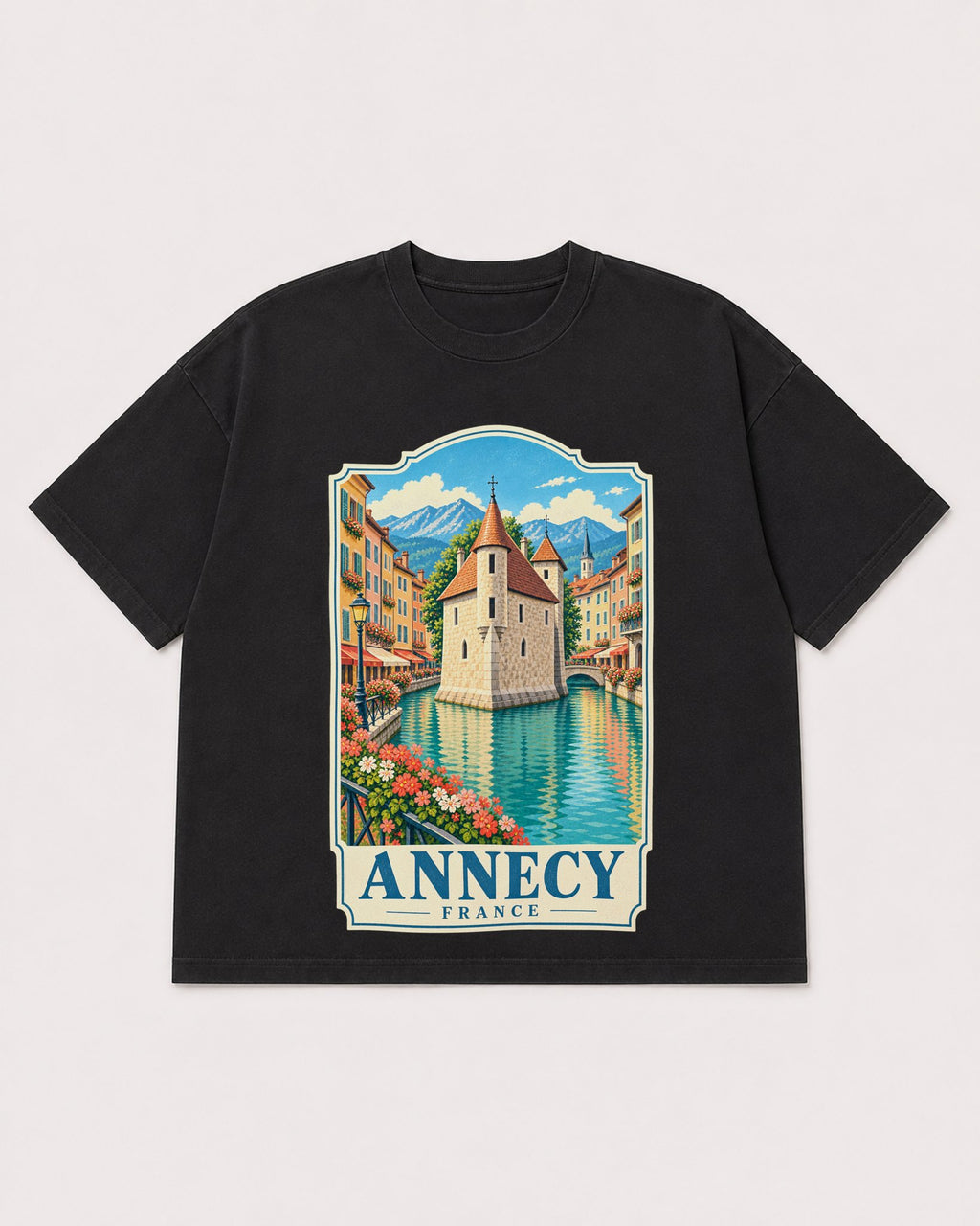 Mockup Boxy Heavyweight Tee Black product