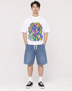 Mockup Boxy Heavyweight Tee White male full-body 13