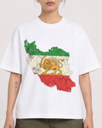 Mockup Boxy Heavyweight Tee White female close-up 12
