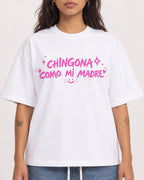 Mockup Boxy Heavyweight Tee White female close-up 06