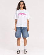 Mockup Boxy Heavyweight Tee White female full-body 06