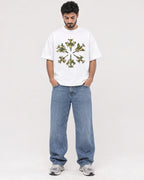 Mockup Boxy Heavyweight Tee White male full-body 07