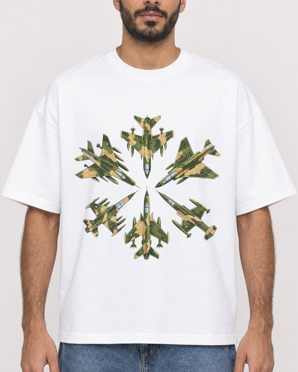 Mockup Boxy Heavyweight Tee White male close-up 07