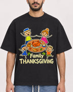 Mockup Boxy Heavyweight Tee Black male close-up 07