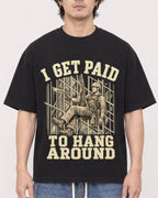 Mockup Boxy Heavyweight Tee Black male close-up 03