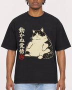 Mockup Boxy Heavyweight Tee Black male close-up 05