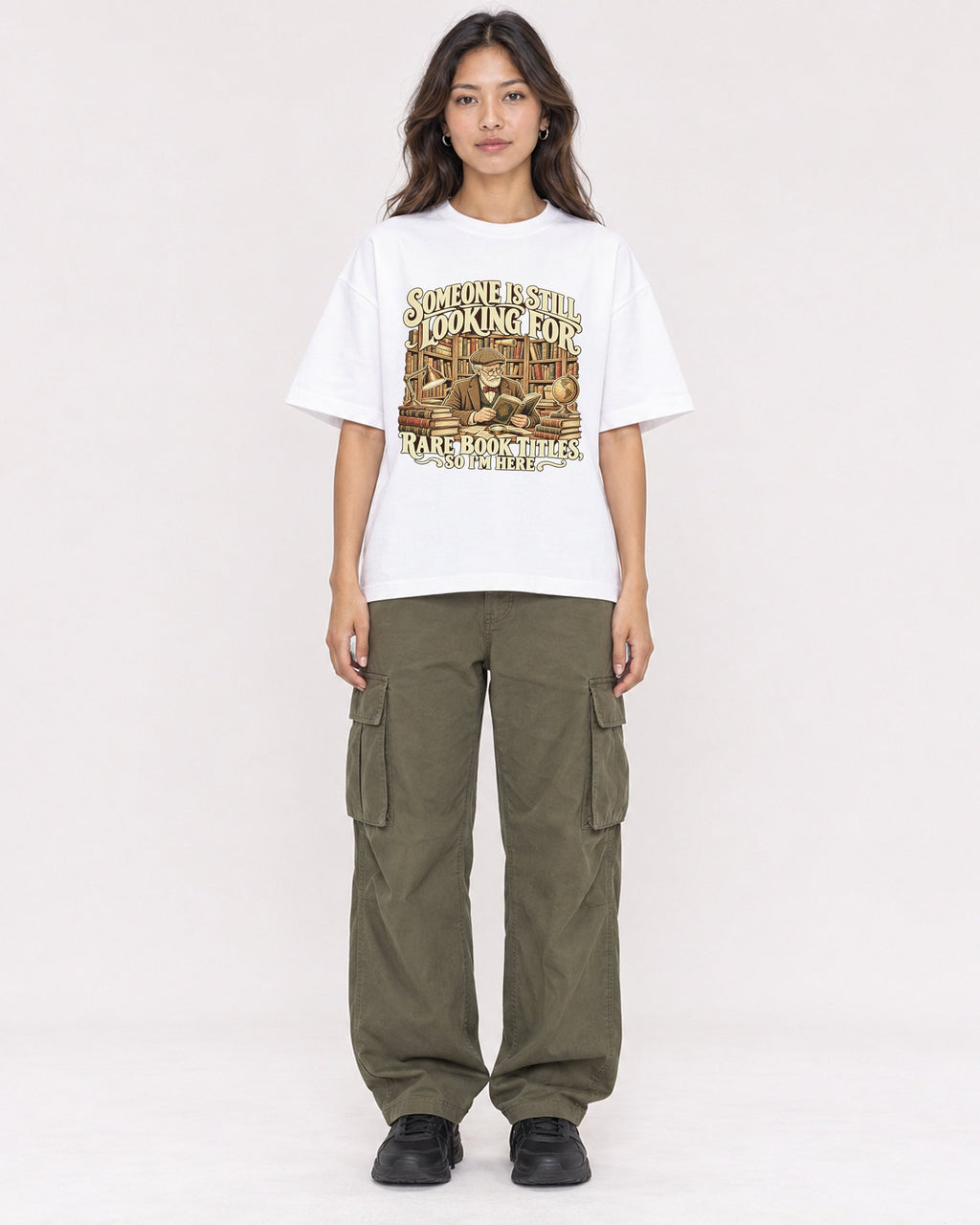 Mockup Boxy Heavyweight Tee White female full-body 02