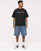 Mockup Boxy Heavyweight Tee Black male full-body 15