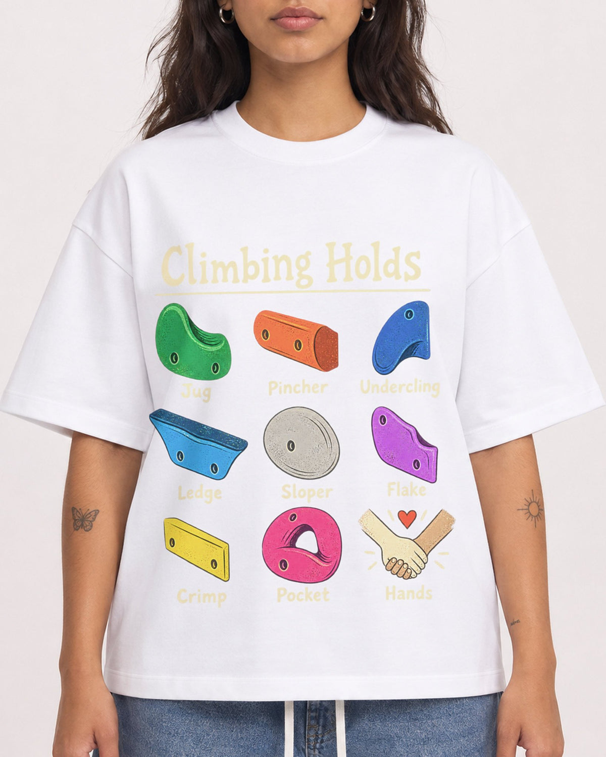 Mockup Boxy Heavyweight Tee White female close-up 06