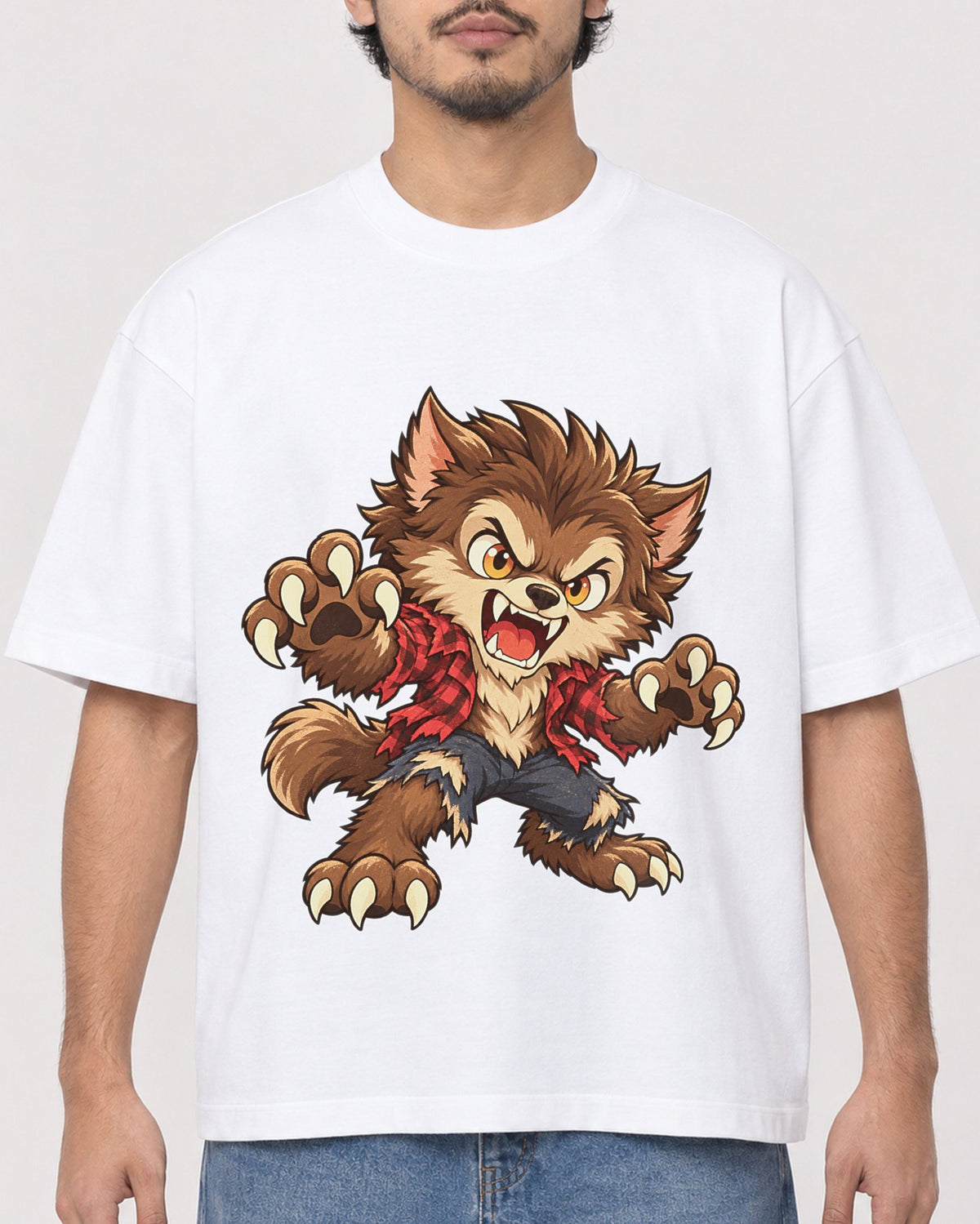 Mockup Boxy Heavyweight Tee White male close-up 02
