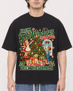 Mockup Boxy Heavyweight Tee Black male close-up 03