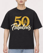 Mockup Boxy Heavyweight Tee Black male close-up 01
