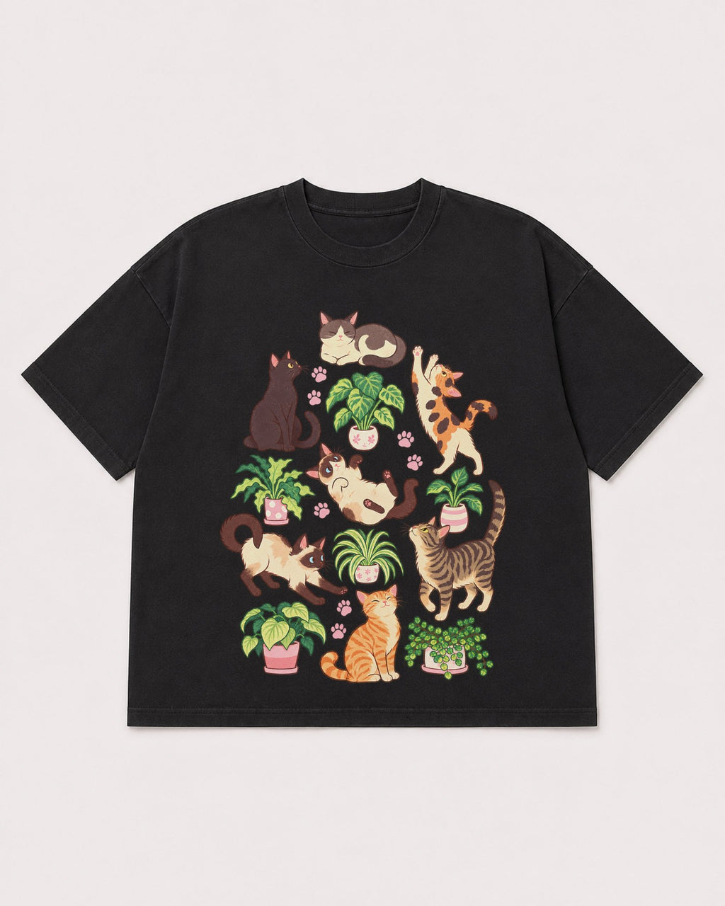 Mockup Boxy Heavyweight Tee Black product