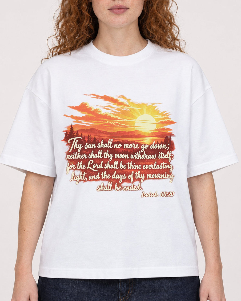 Mockup Boxy Heavyweight Tee White female close-up 09