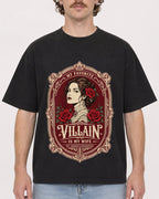 Mockup Boxy Heavyweight Tee Black male close-up 09