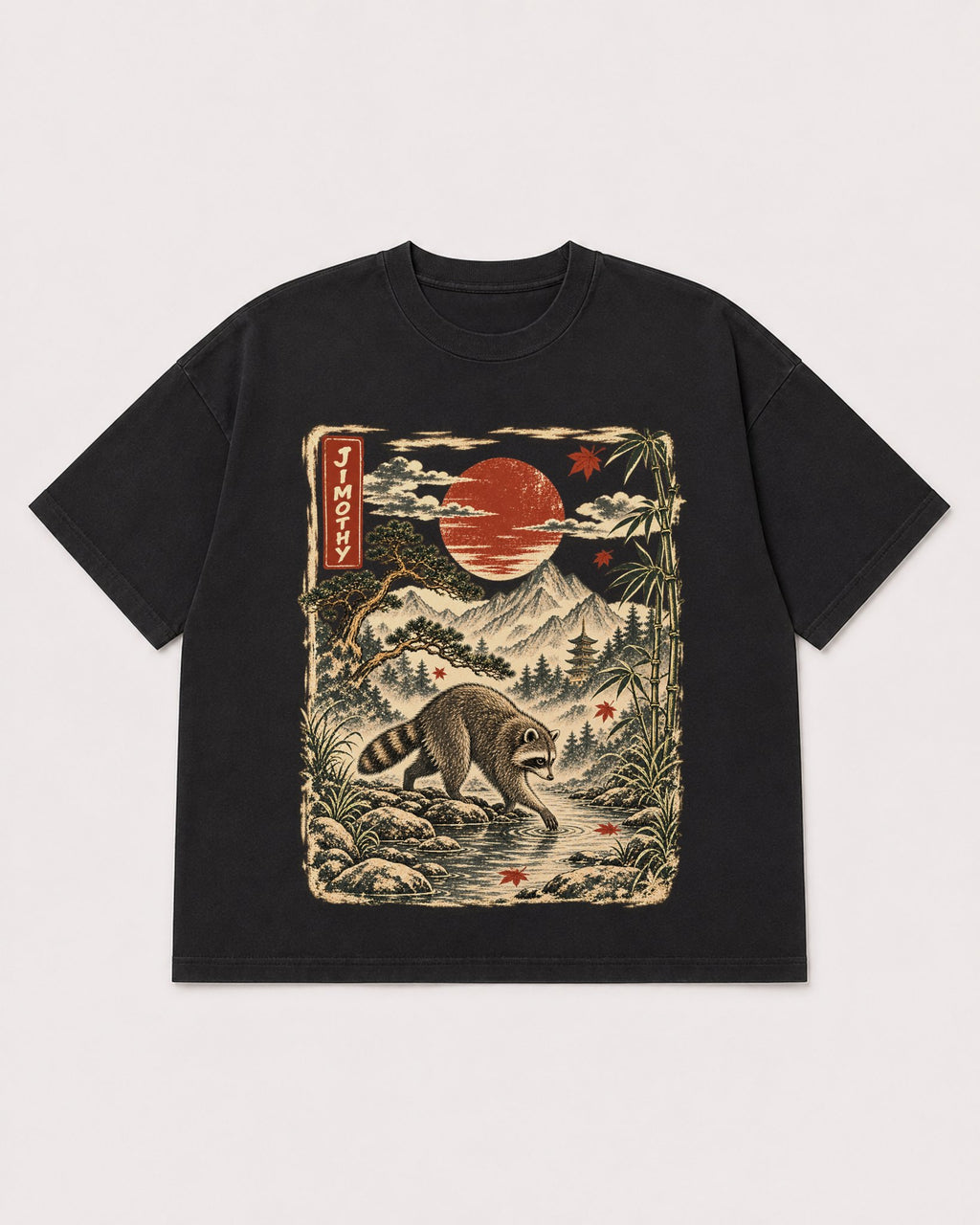 Mockup Boxy Heavyweight Tee Black product
