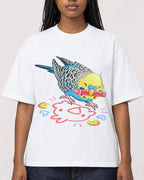 Mockup Boxy Heavyweight Tee White female close-up 04