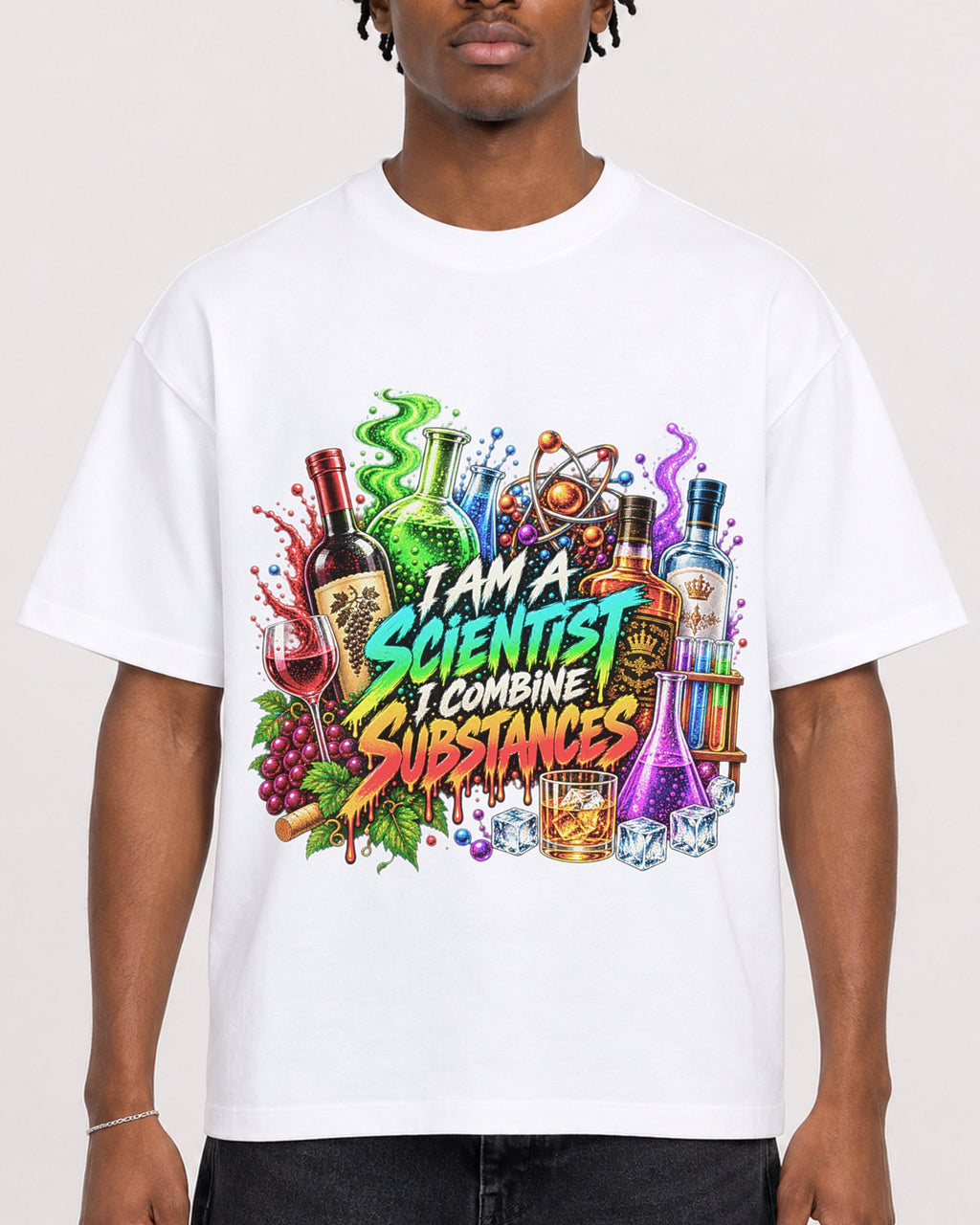 Mockup Boxy Heavyweight Tee White male close-up 05