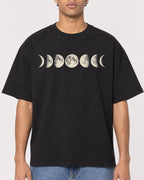 Mockup Boxy Heavyweight Tee Black male close-up 10