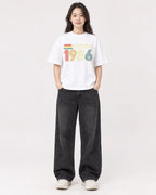 Mockup Boxy Heavyweight Tee White female full-body 03