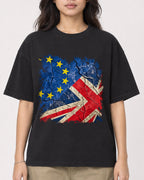 Mockup Boxy Heavyweight Tee Black female close-up 02