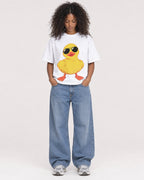 Mockup Boxy Heavyweight Tee White female full-body 05